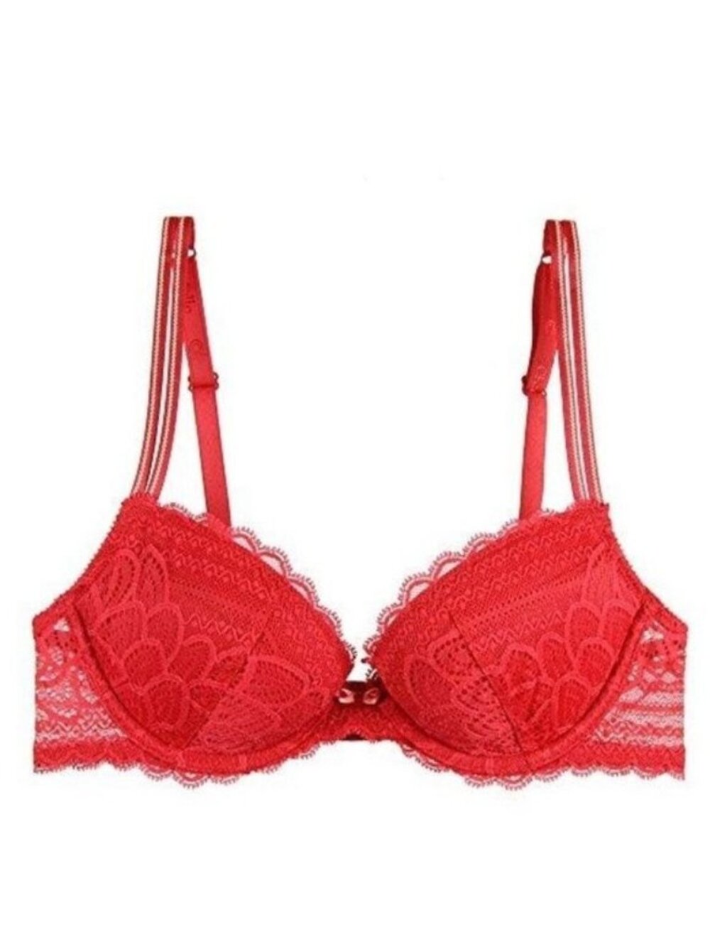 Chantelle Poppy Red Merci Underwire Lace Bra